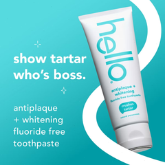 hello Antiplaque and Whitening Fluoride Free Toothpaste -  Natural Peppermint  - 5oz
