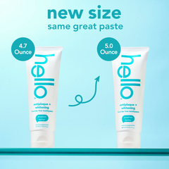 hello Antiplaque and Whitening Fluoride Free Toothpaste - Natural Peppermint  - 5oz/2pk